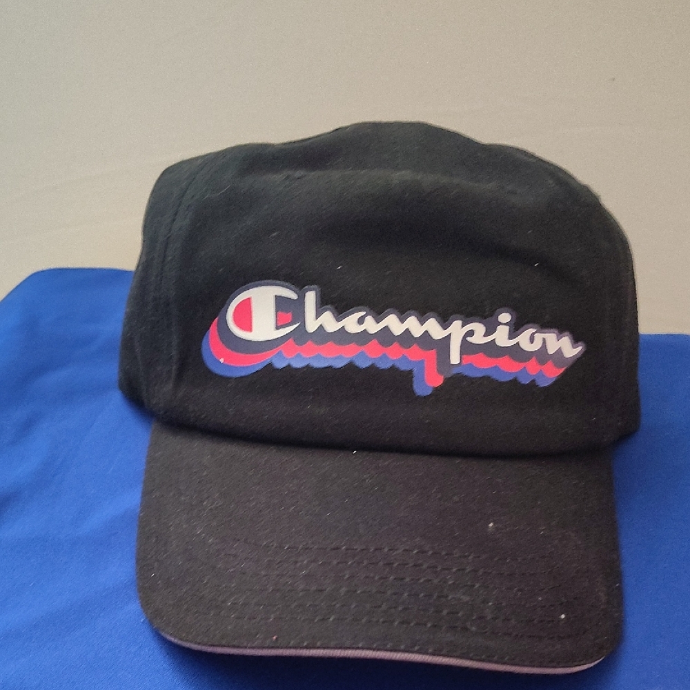 Champion Black Cap with Logo